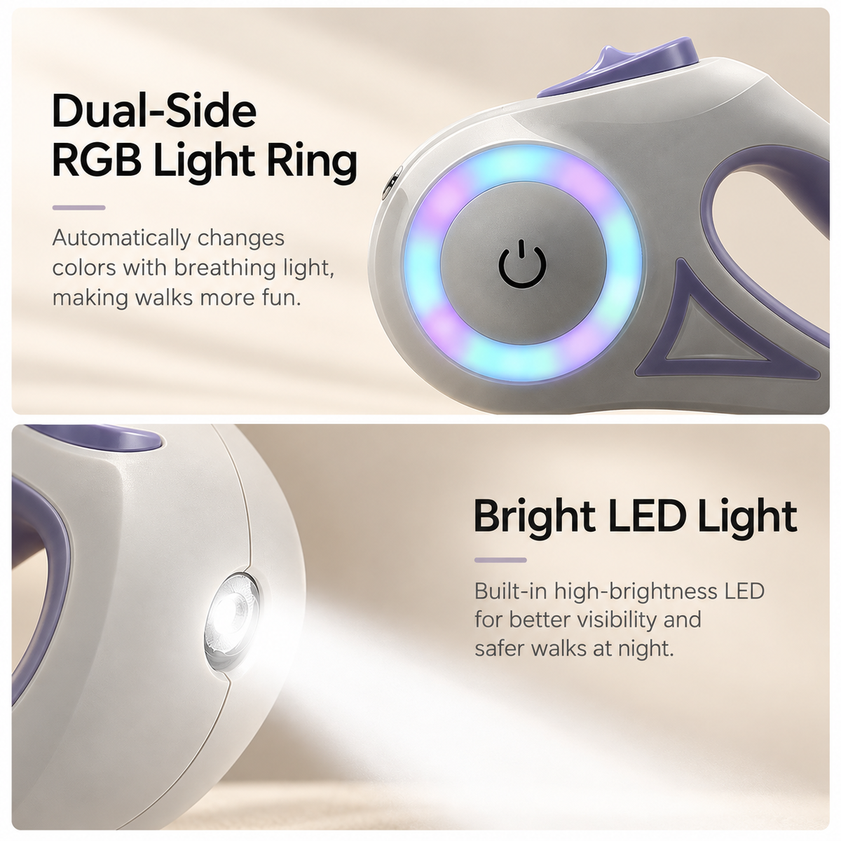 The GlowWalk Retractable Leash