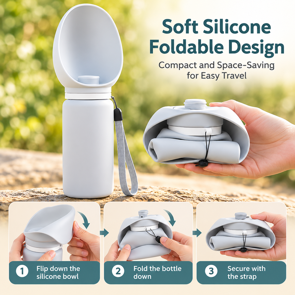 Foldable Travel Dog Water Bottle