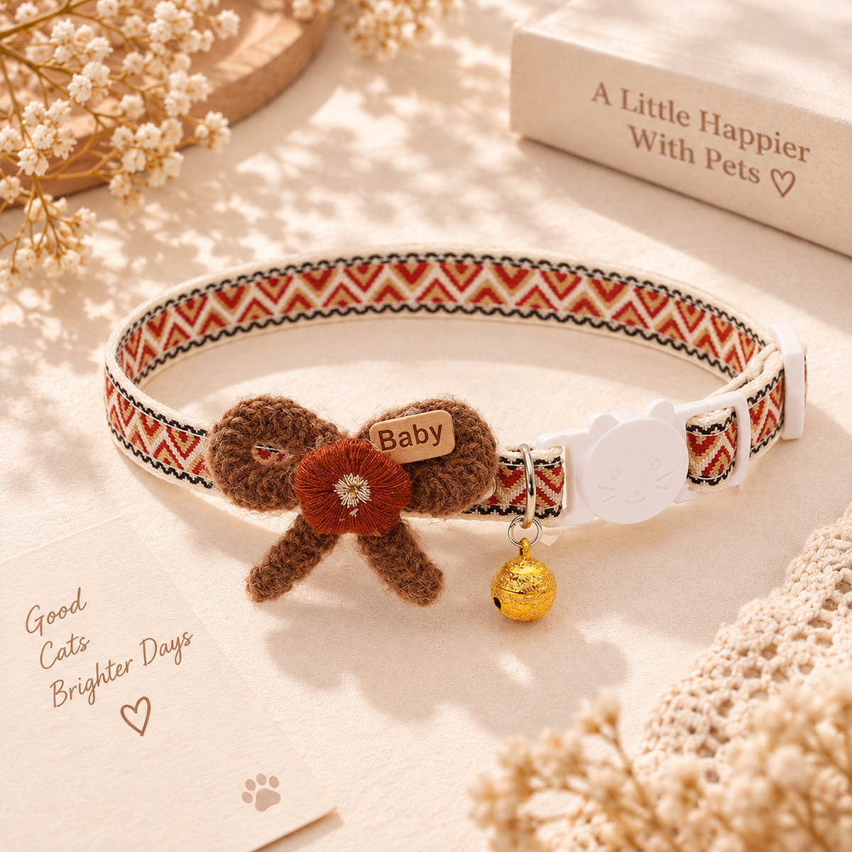 The Vintage Charm Cat Collar