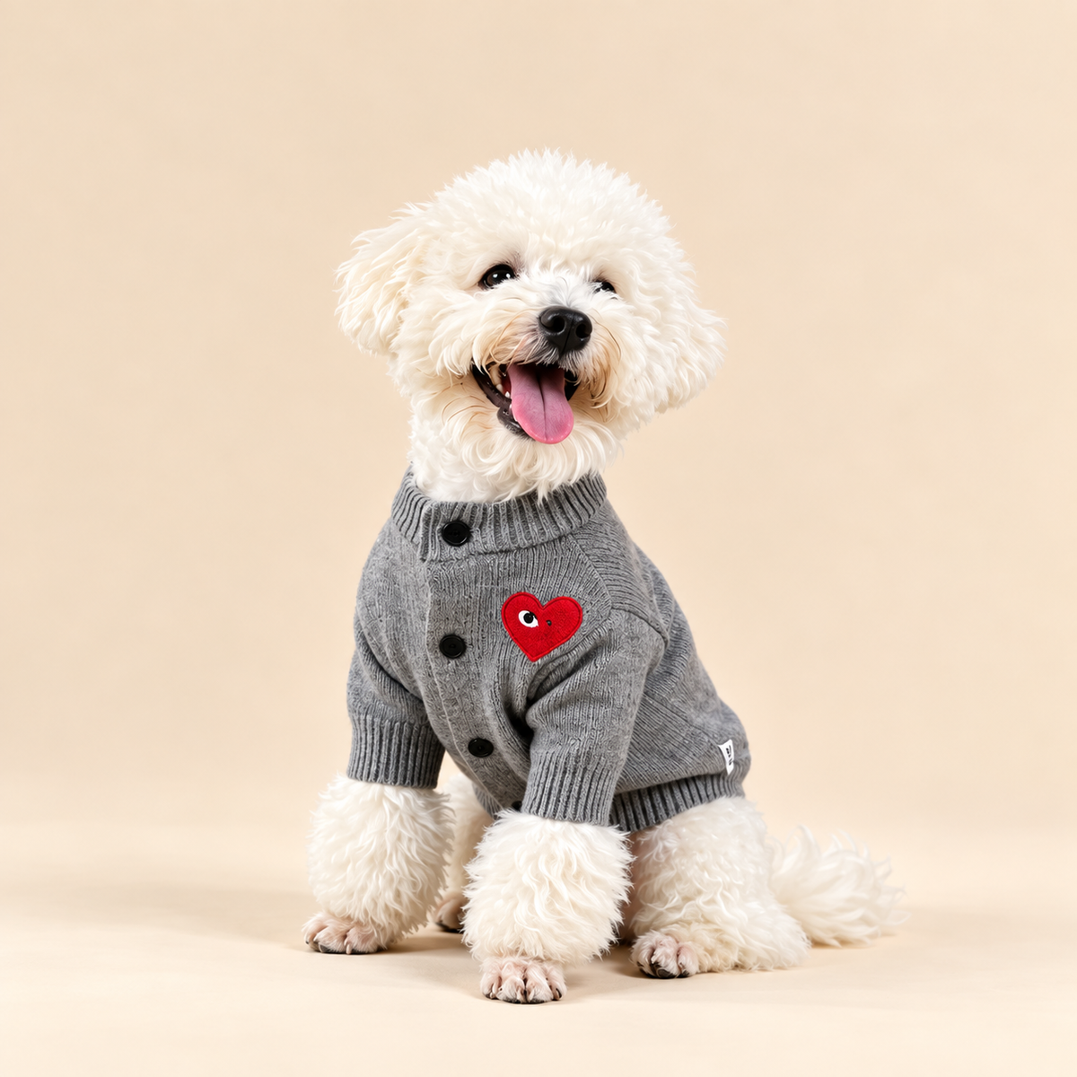 Sweetheart Knit Dog Cardigan
