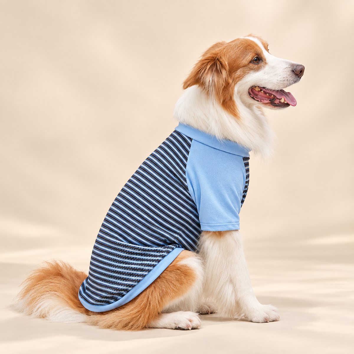 Retro Striped Dog T-Shirt