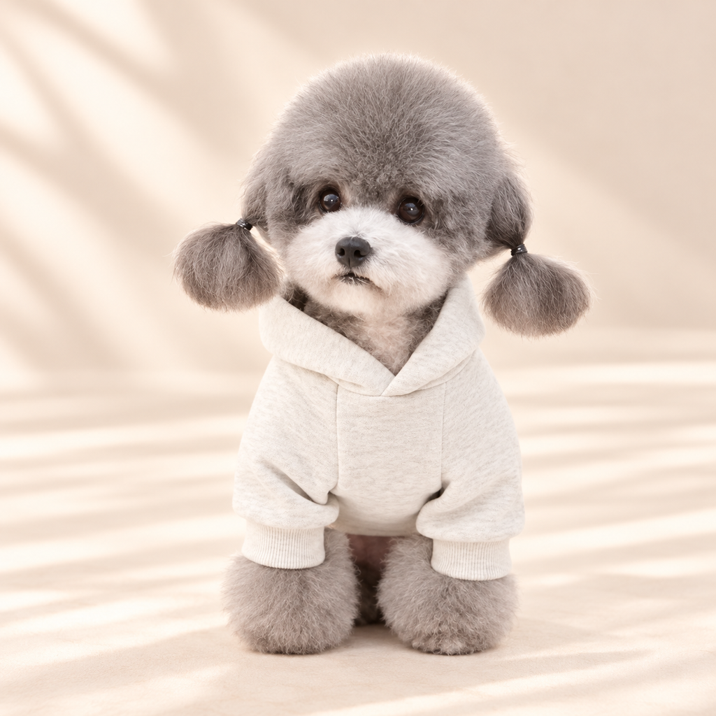Cozy Cream Dog Hoodie