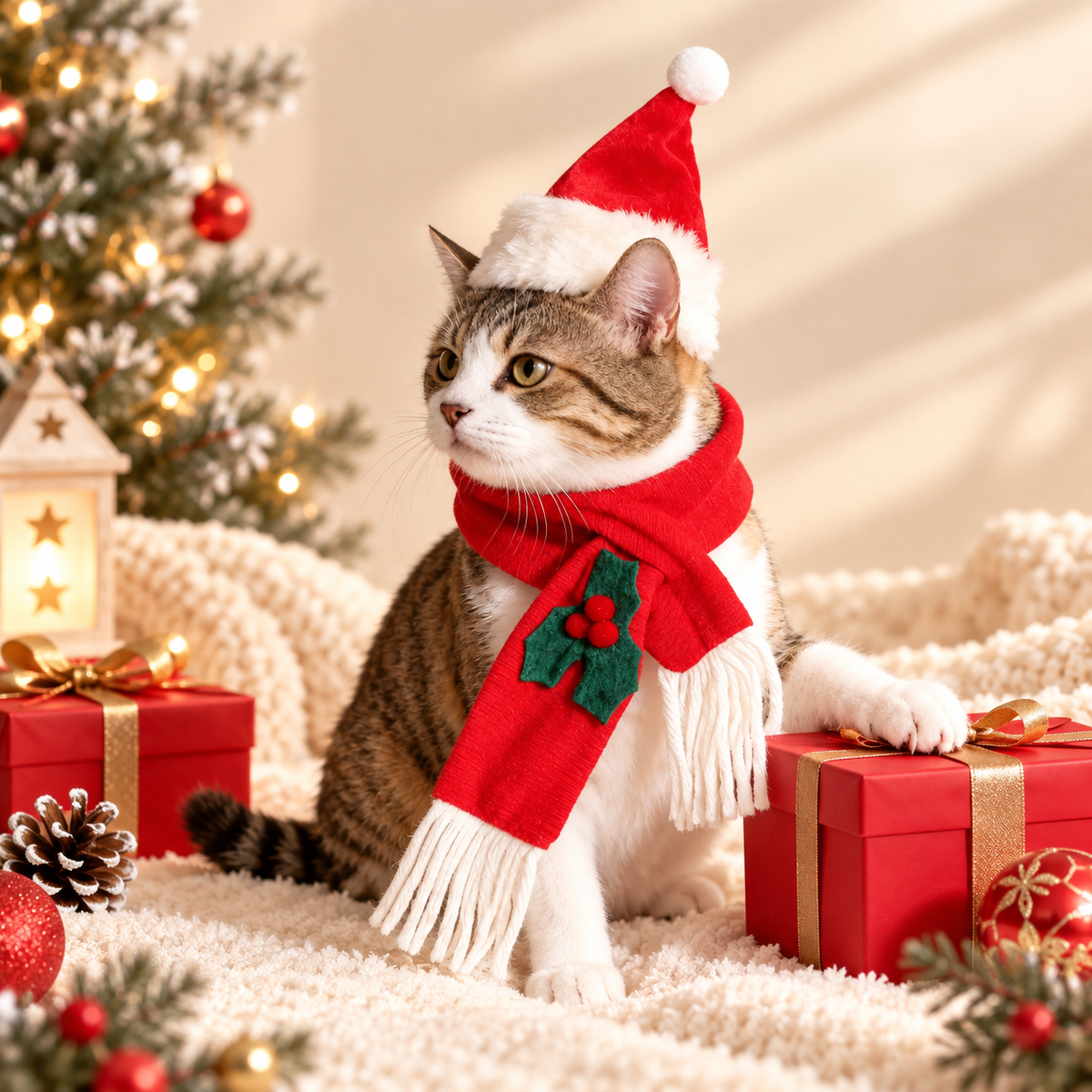 The Merry Christmas Hat & Scarf Set