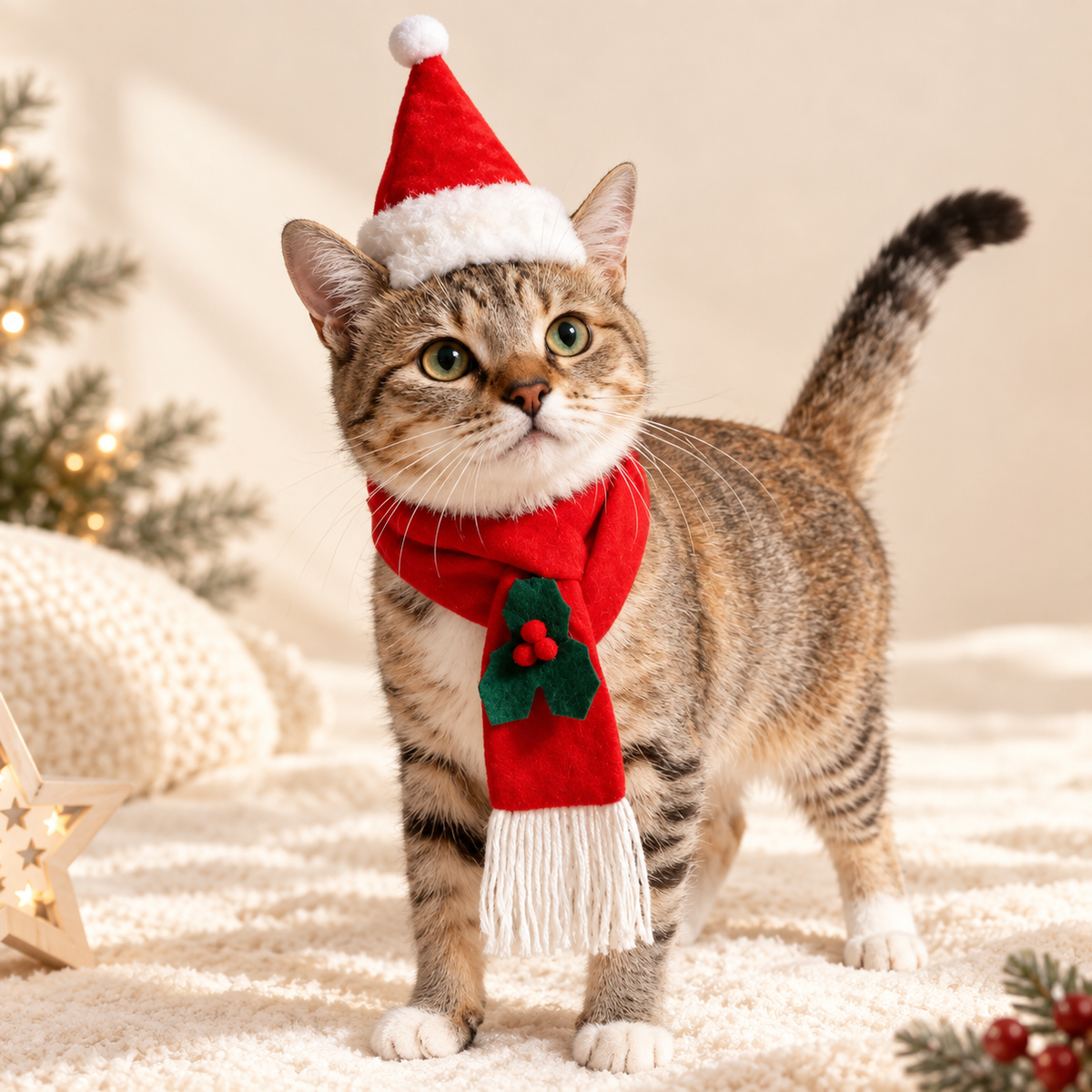 The Merry Christmas Hat & Scarf Set