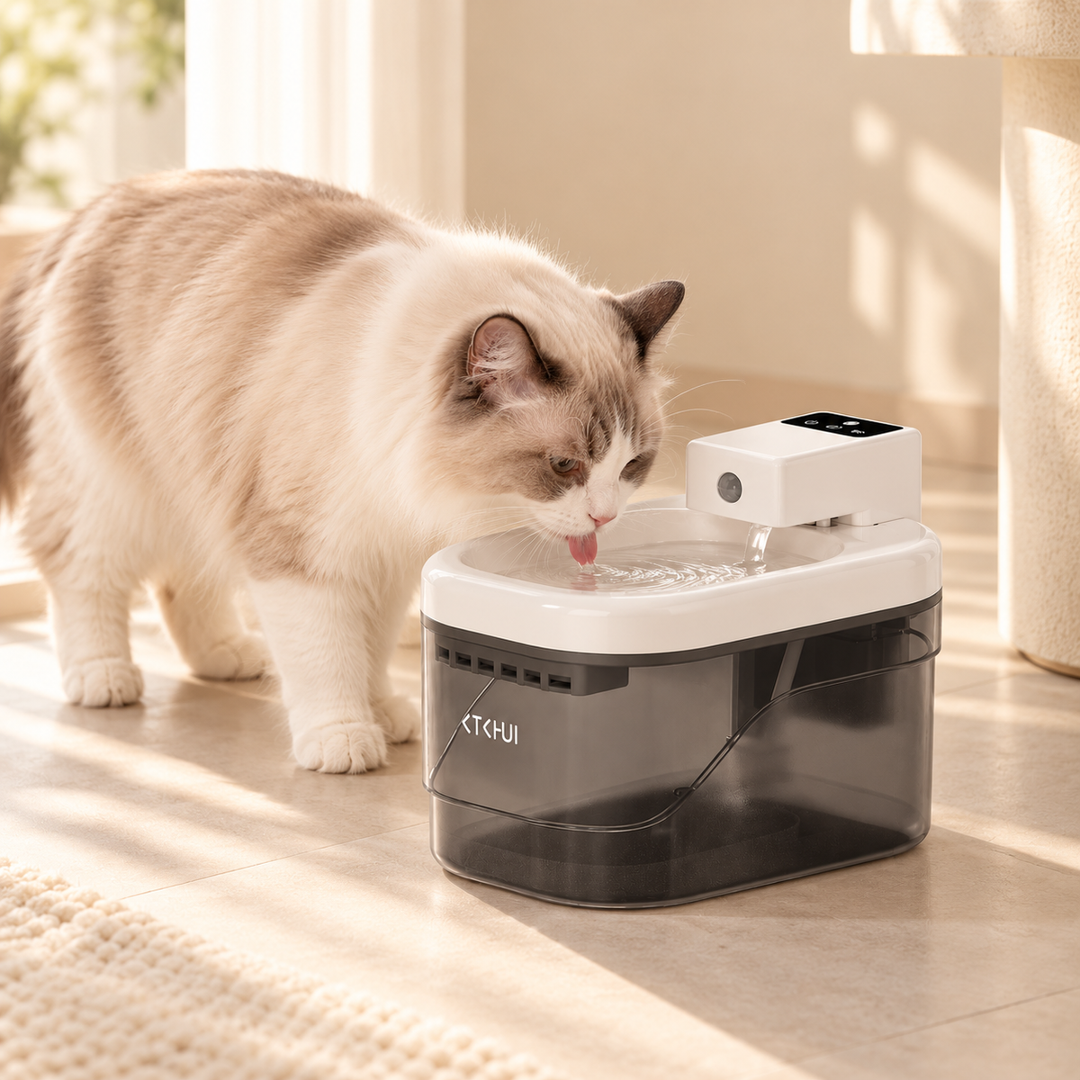 2L Smart Pet Water Fountain – Wireless Motion Sensor Dispenser