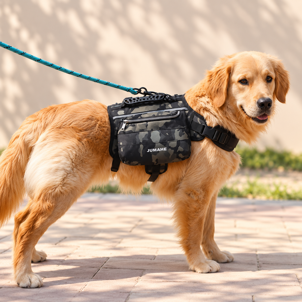 Outdoor Adventure Dog Saddle Bag Harness
