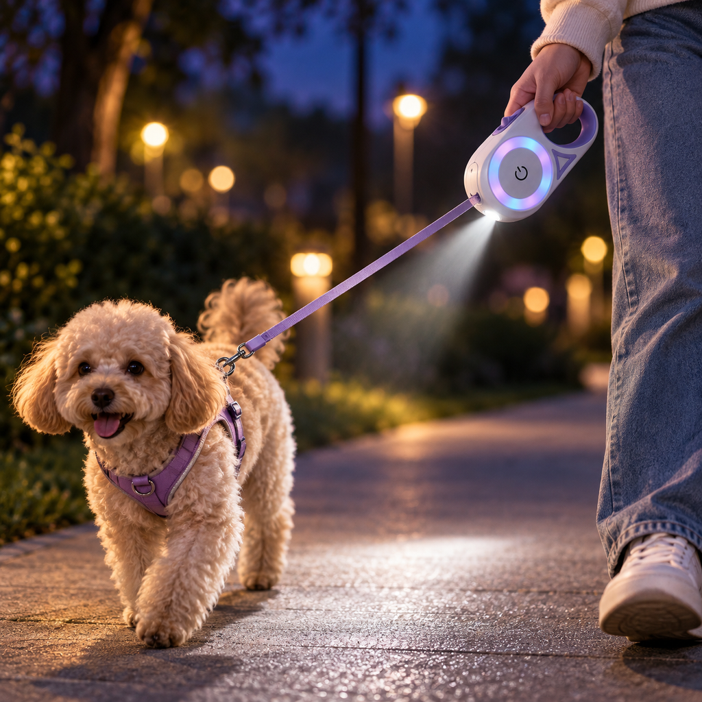 The GlowWalk Retractable Leash