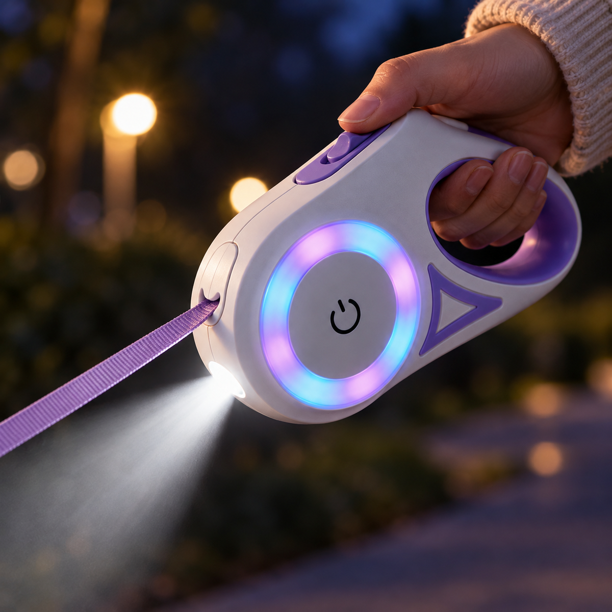The GlowWalk Retractable Leash