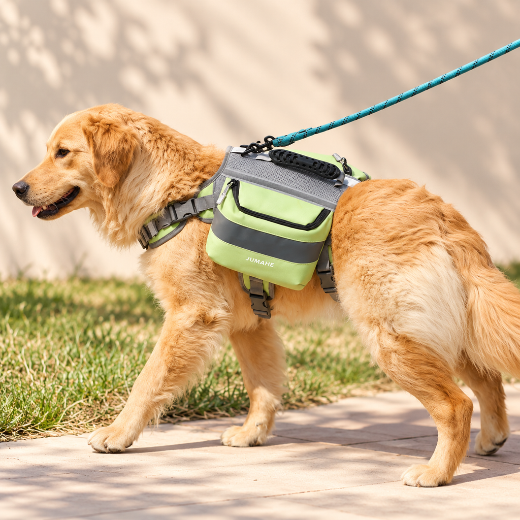 Outdoor Adventure Dog Saddle Bag Harness